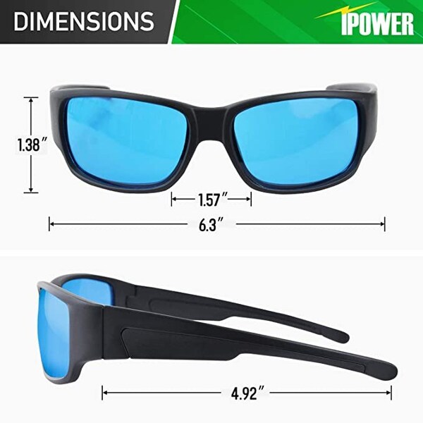 Ipower 2PCS Hydroponics Grow Light Room Glasses Goggles Anti UV for HPS MH - GLGLSSBLUEX2