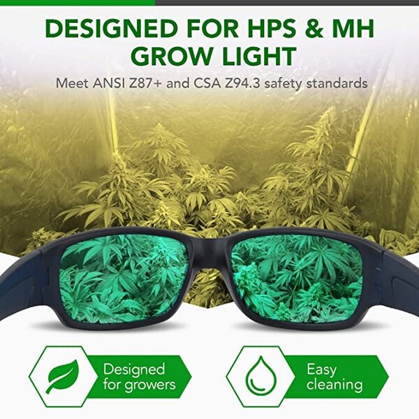 Ipower 2PCS Hydroponics Grow Light Room Glasses Goggles Anti UV for HPS MH - GLGLSSBLUEX2