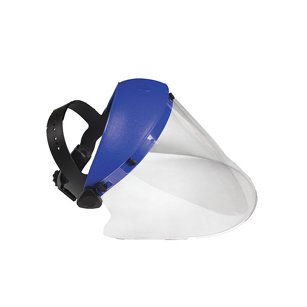 National Safety Apparel Faceshield Unit with Elastic Strap, Clear Visor, Polycarbonate, Anti-Fog, Scratch-Resistant Lens - H16XXCRYORG
