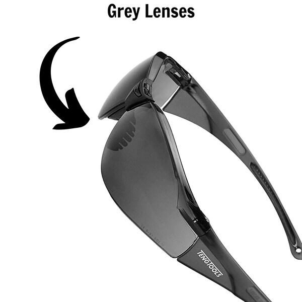 Teng Tools Grey Lens Sports Inspired Design Safety Glasses -  SG713G - SG713G