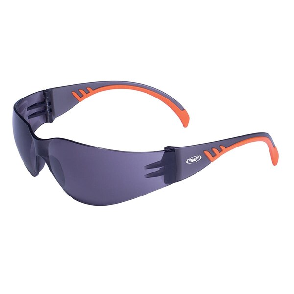 Global Vision Eyewear Flyz Orange Tips Smoke Lenses Safety Glass - FLYZORGSM