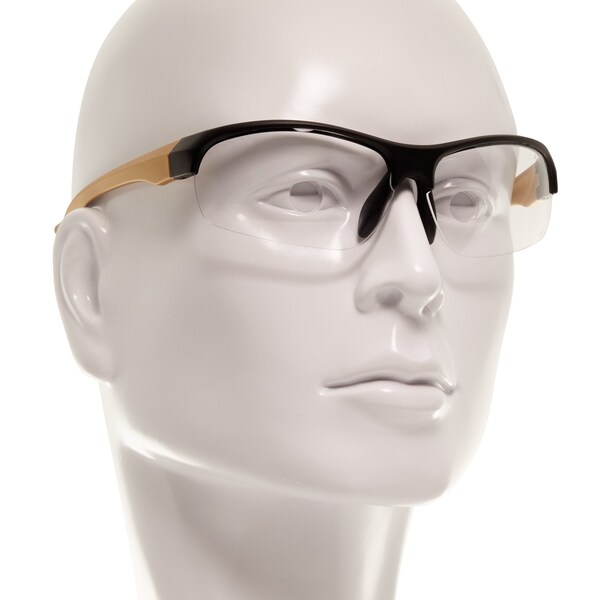 Girls With Guns Devotee Protective Shooting Safety Glasses, Clear Lenses, ANSI Z87+ & CE Rated, Gold/Brown - 2371