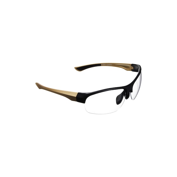 Girls With Guns Devotee Protective Shooting Safety Glasses, Clear Lenses, ANSI Z87+ & CE Rated, Gold/Brown - 2371