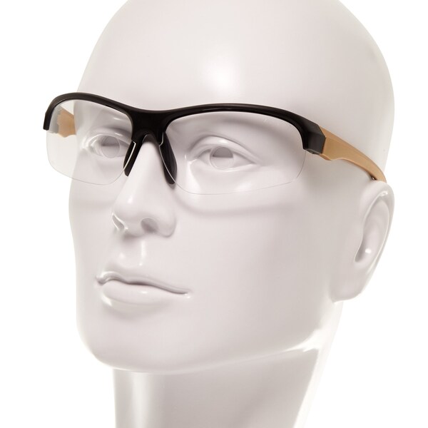 Girls With Guns Devotee Protective Shooting Safety Glasses, Clear Lenses, ANSI Z87+ & CE Rated, Gold/Brown - 2371