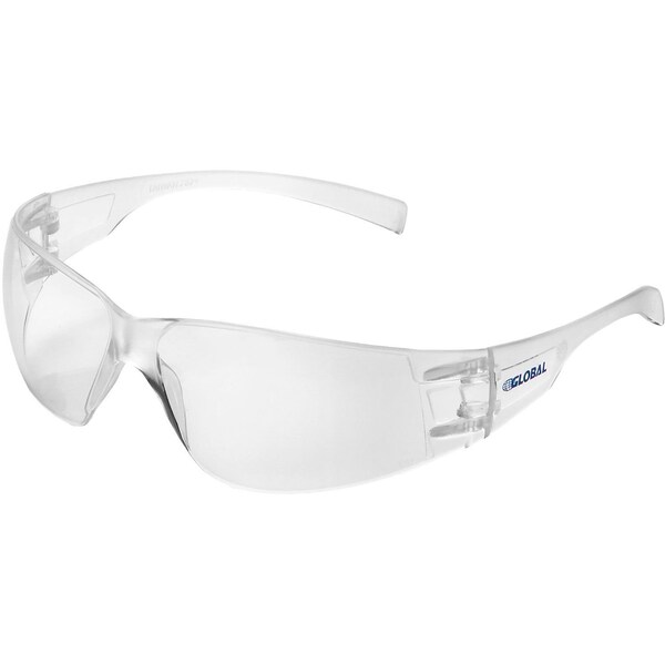 Global Industrial Frameless Petite Safety Glasses, Scratch Resistant, Clear Lens - 708401CL