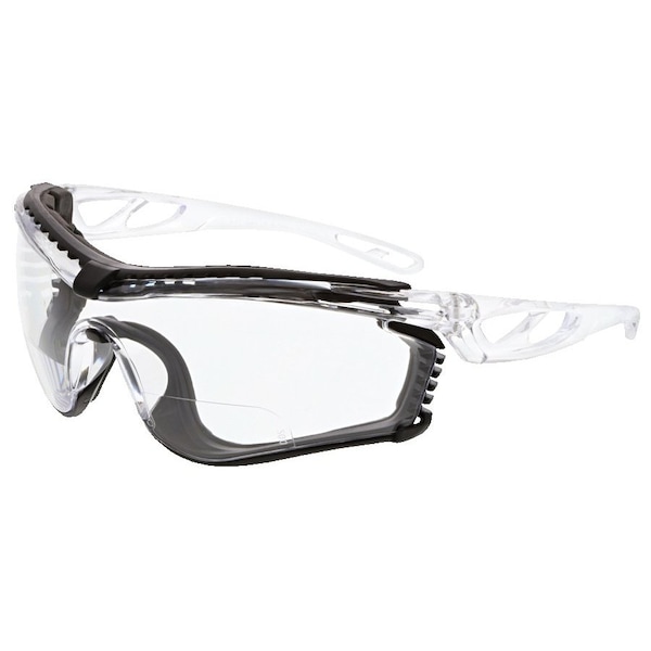 Mcr Safety Checklite CL5, Safety Glasses Anti-Fog &  Anti-Scratch, Clear Lens, Half-Frame, Wraparound - CL5H10PF