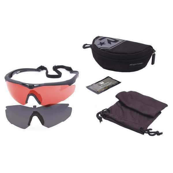 Revision Military Laser Safety Glasses Anti-Fog, Amber Lens, Half-Frame, Wraparound - 4-0152-9025