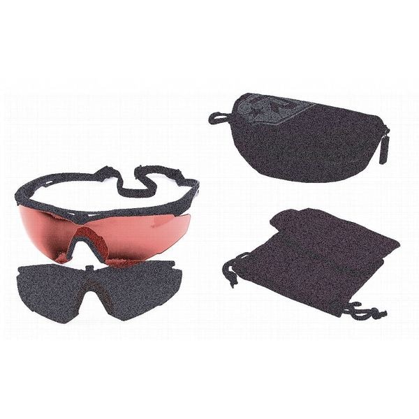 Revision Military Laser Safety Glasses Anti-Fog, Amber Lens, Half-Frame, Wraparound - 4-0152-9028