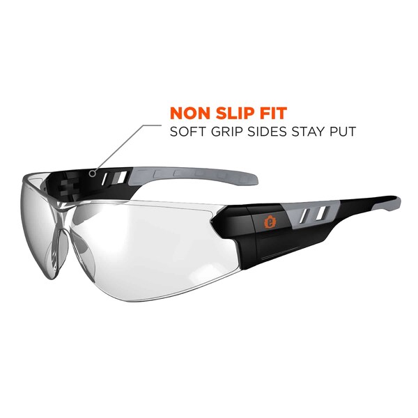 Ergodyne Safety Glasses Anti-Fog, Indoor/Outdoor Lens, Frameless - SAGA-AF