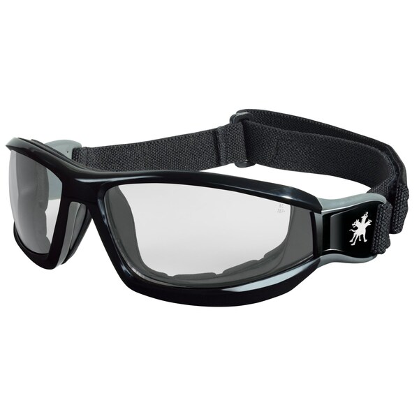 Mcr Safety Glasses, Swagger RP1 Elastic Strap, Clear UV-AF, 12PK - RP110AF
