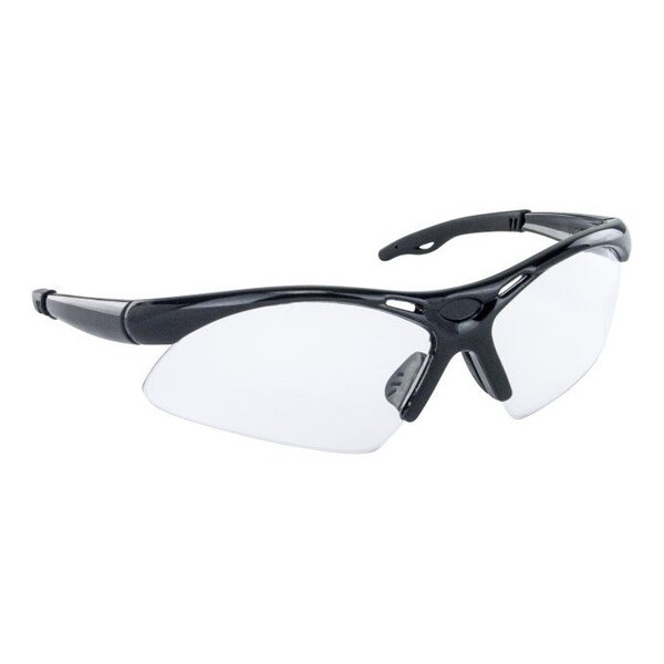 Sas Safety SAFETY GLASS DB BLACK FRAME CLEAR LENS - SA540-0200