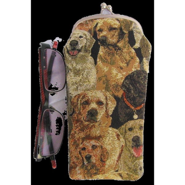 Diagnostico Tapestry Eyeglass Bag with Clasp - Dog - DI2484479