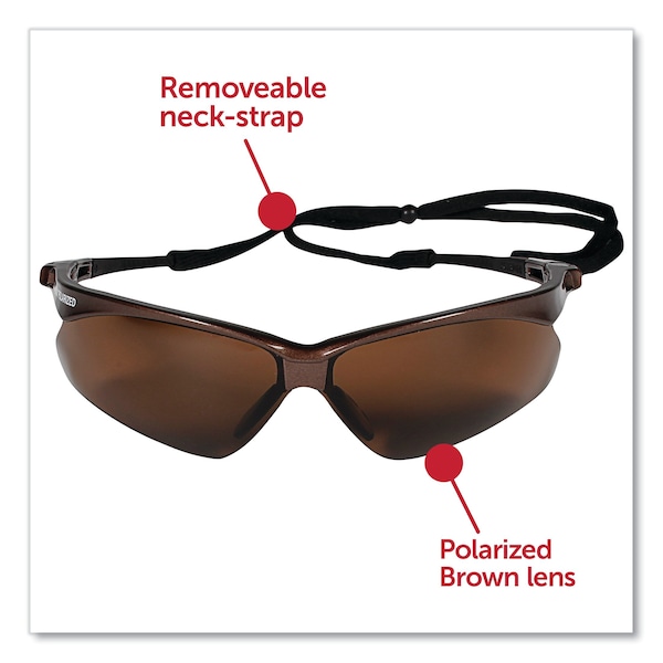 Kleenguard Nemesis Safety Glasses, Brown Frame, Brown Lens, 12PK - KCC28637