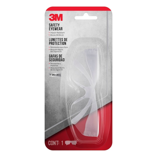 3M Indoor Safety Eyewear, Clr Scrt, 10PK - 90953-BU10-NA