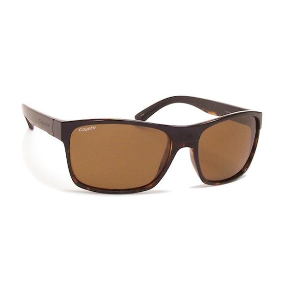 Coyote Eyewear Coyote Eyewear 680562021349 Twisted Polarized Street & Sport Sunglasses; Black; Tortoise & Brown - TWISTED BLACK-TORT/BROWN