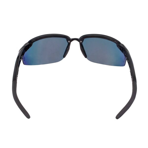 Crossfire Safety Glasses, Wraparound Fire Mirror Polycarbonate Lens, Scratch-Resistant,  - 12620 W