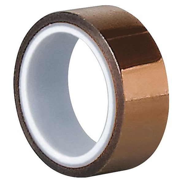 Cinta de película Tapecase, Poliamida, Ámbar, 1/2 pulg. x 5 Yd - 15C551
