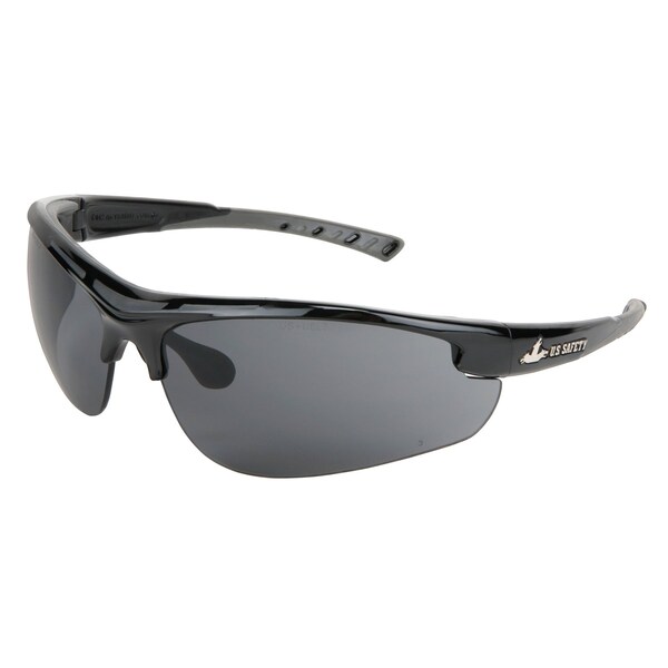 Mcr Safety Glasses, Dominator 2 Gray TPR, Gray MAX3, 12PK - DM1212P