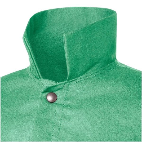 Steiner Welding Jacket, 30 in L, Cotton, Snaps, Green, L - 1030-L