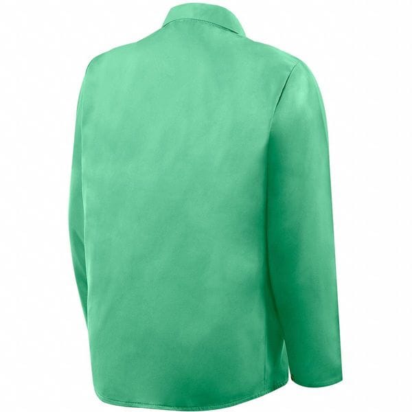 Steiner Welding Jacket, 30 in L, Cotton, Snaps, Green, L - 1030-L