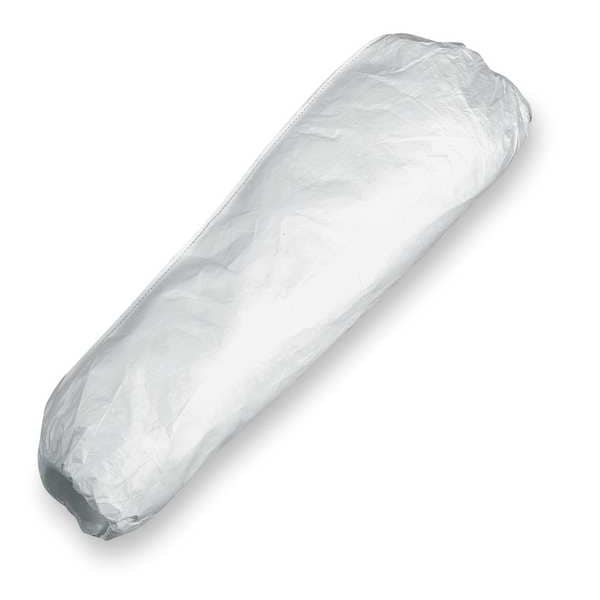 Dupont Tyvek 400 Disposable Sleeve, Elastic Closure, 18 in L, 5.9 mil Thick, Serged Seam, White, 200 Pack - TY500SWH00020000
