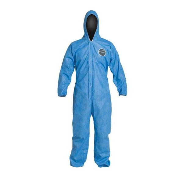 Dupont Disposable Coverall, Hooded, 3XL, SMS, Zipper, Elastic Cuff, Elastic Ankle, Serged Seam, 25 PK - PB127SBU3X002500
