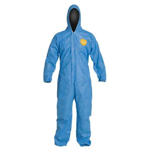 Dupont Disposable Coverall, Hooded, 3XL, SMS, Zipper, Elastic Cuff, Elastic Ankle, Serged Seam, 25 PK - PB127SBU3X002500
