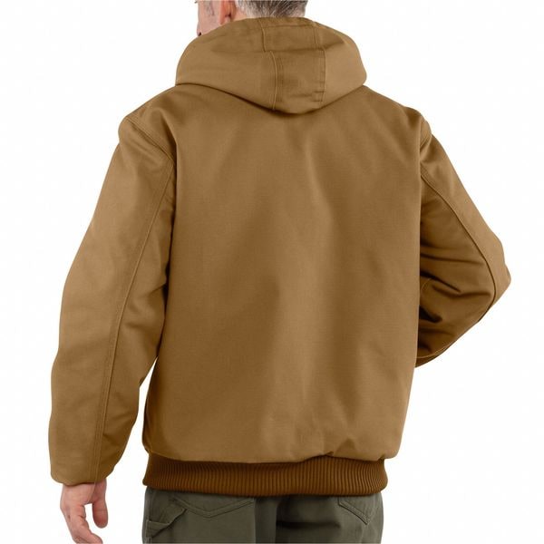 Carhartt Men's Brown Cotton Hooded Duck Jacket size L - J140-BRN LRG REG