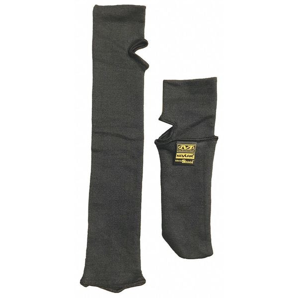 Mechanix Wear Heat-Resistant Sleeves with Thumbholes, Kevlar, Cut Level A3, Black, 18 in L, 1 Pair - MHS-05-500