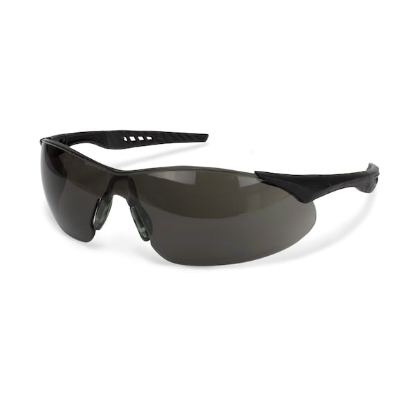 Radians Safety Glasses, Wraparound Smoke Polycarbonate Lens, Anti-Fog,  - RK1-21