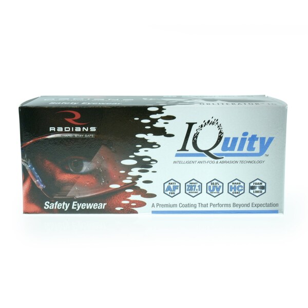 Radians Safety Glasses, Anti-Fog &  Anti-Scratch, Clear IQ Lens, Universal - OBL1-13