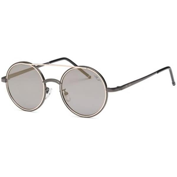 Mia Nova Mia Nova MN2017-119 WHITE Punk Rock Round Style Sunglasses; White - MN2017-119 WHITE