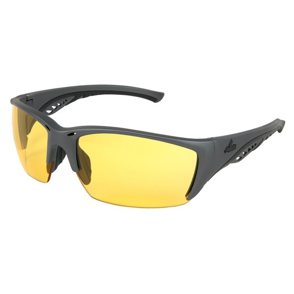 Mcr Safety Glasses, UD3 Amber MAX6 Lenses, 12PK - UD314PF