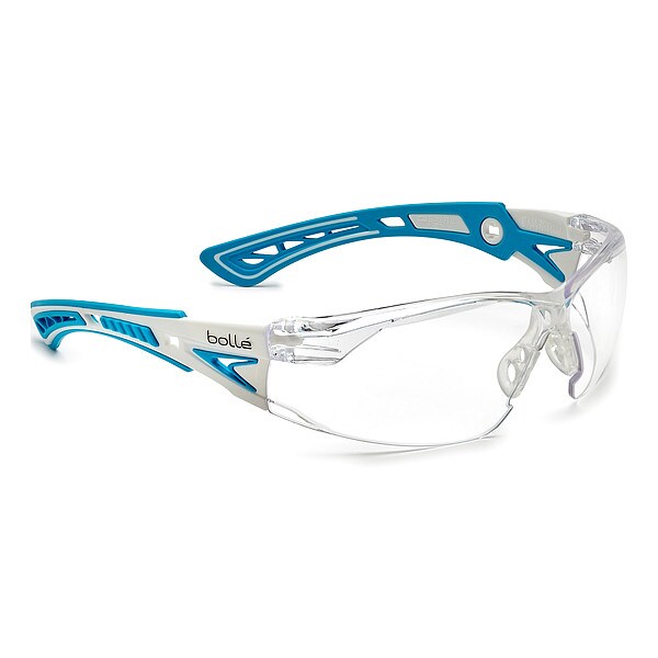 Bolle Safety Rush+, Safety Glasses Anti-Fog &  Anti-Scratch, Clear Lens, Frameless, Wraparound - RUSH+