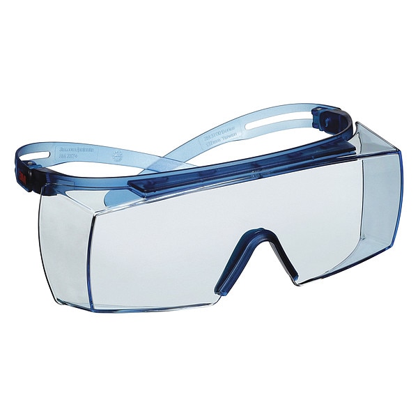 3M SecureFit 3700, Safety Glasses Anti-Scratch, IR 5.0 Lens, Frameless, OTG - SF3704SGAF-BLU