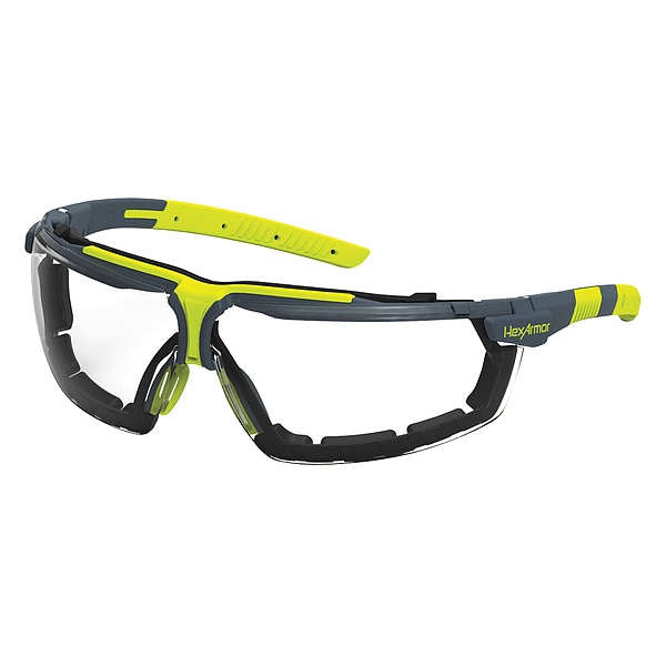Hexarmor VS300SG, Safety Glasses Anti-Fog &  Anti-Scratch, Clear Lens, Half-Frame - 11-27001-02