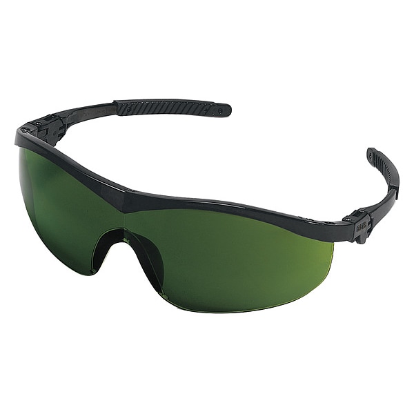 Mcr Safety ST1, Safety Glasses Anti-Scratch, Green Lens, Half-Frame, Wraparound - ST1130