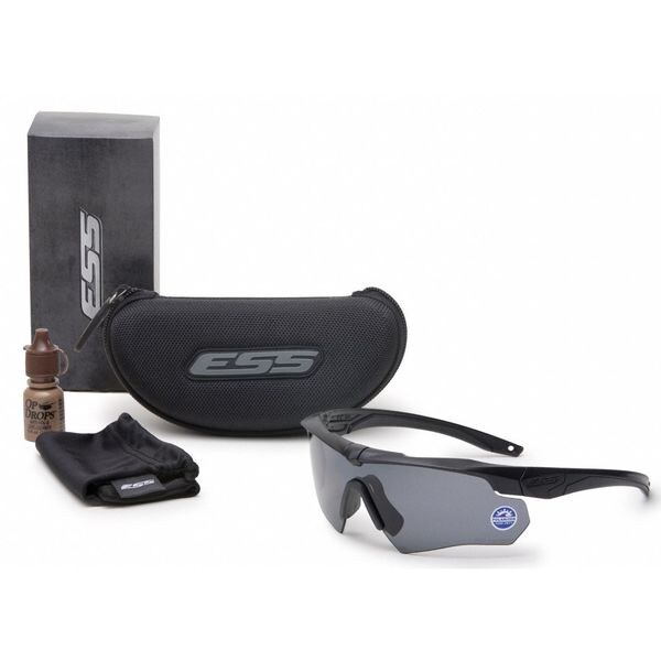 Ess Crossbow, Safety Glasses Polarized, Gray Mirror Lens, Half-Frame, Wraparound - 740-0494