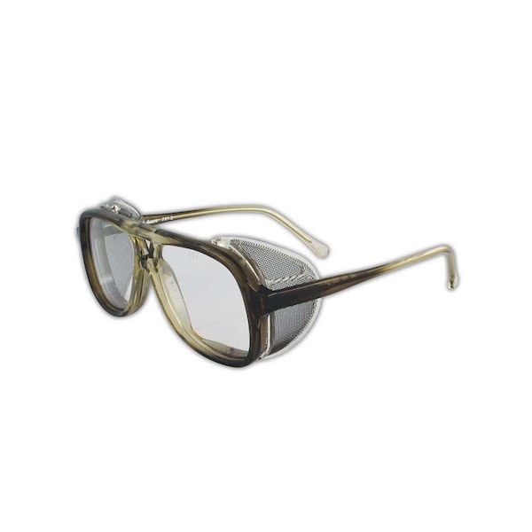 3M 3M F6000 Series 55Mm Smoke Frame Clear Lens Safety Glasses, Standard - F6000 55MM BC SMOKE