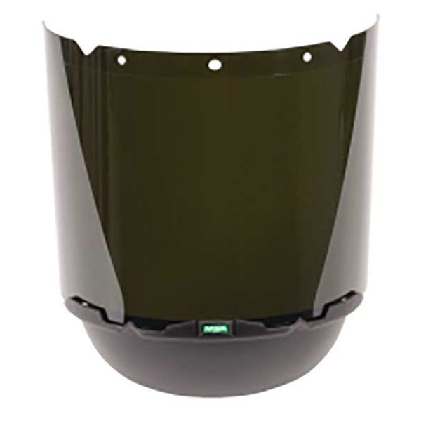 Msa Safety Faceshield Visor, Green Visor, 8" Height, Anti-Fog ; Anti-Scratch Lens, Green - 10115862
