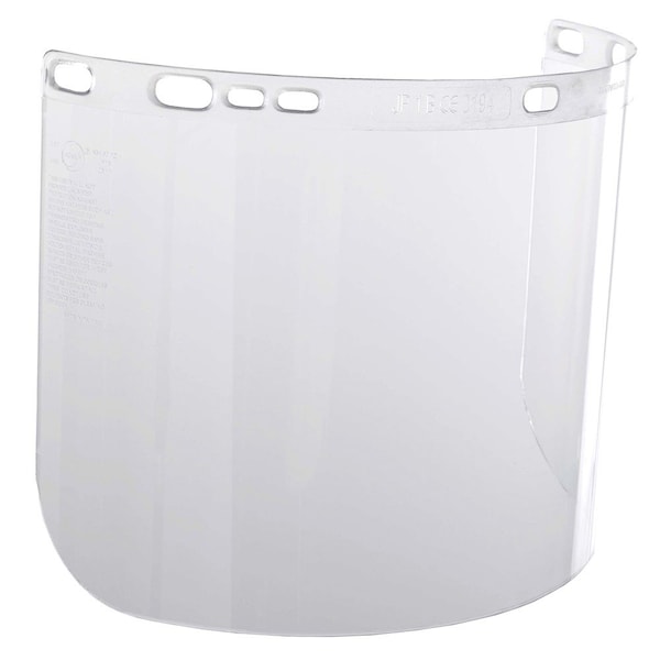 Jackson Safety Visor, F20, Face Shield, Polycarbonate, Clear, Unbound - 29087