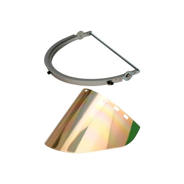 Paulson Mfg Paulson Aluminum Hat Bracket & Gold/Green Face Shield, CB12- HA + IM22- GHC6FM - CB12-HA + IM22-GHC6FM