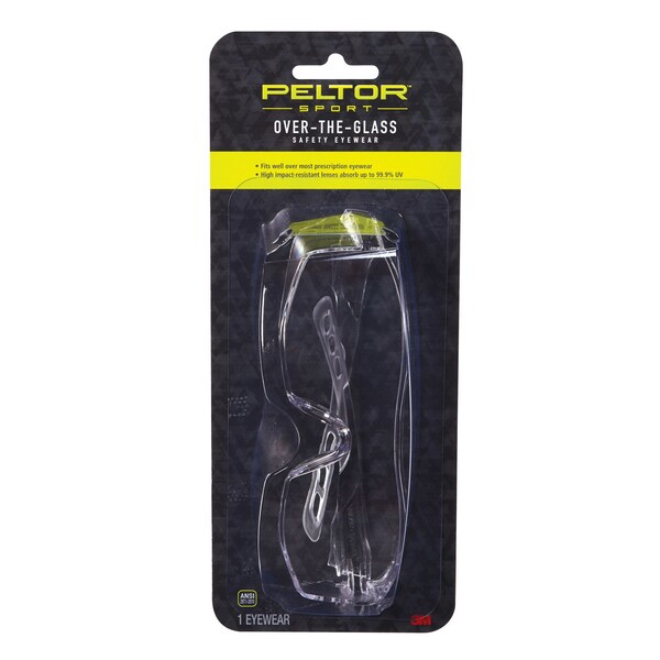3M Peltor Safety Glasses, OTG Clear Lens, 6PK - 47030-PEL-6