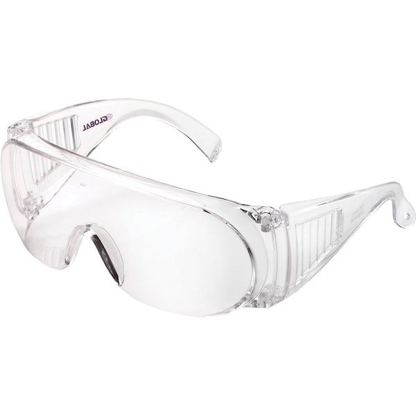 Global Industrial OTG Visitor Safety Glasses, Clear Lens/Frame - 708400
