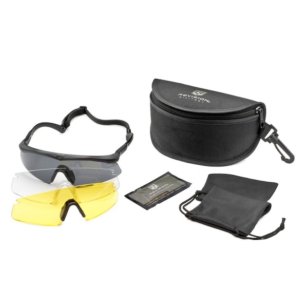 Revision Military Safety Glasses Anti-Fog &  Anti-Scratch, Assorted Lens, Wraparound - 4-0076-0101