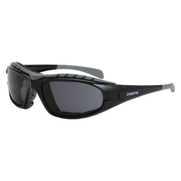Crossfire Diamond, Safety Glasses Anti-Scratch, Gray Lens, Full-Frame, Wraparound - 2761 AF