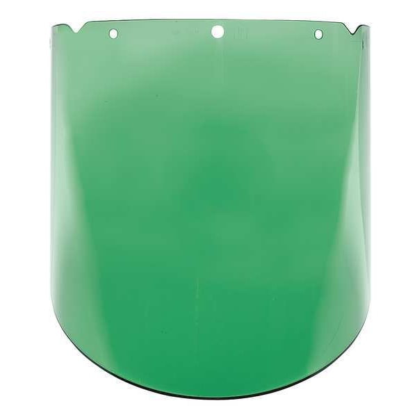 Msa Safety Faceshield Visor, Green Visor, 9 1/4 in Height, Anti-Fog ; Anti-Scratch Lens - 10115845