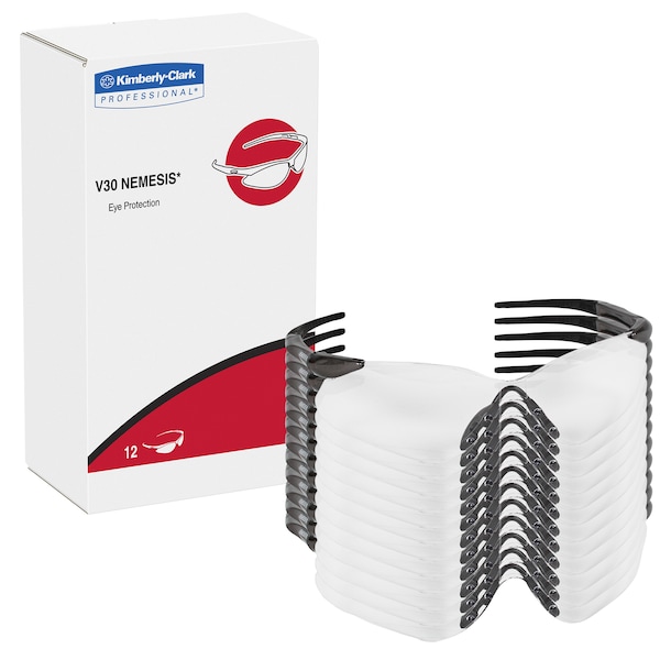 Kleenguard VL, Safety Glasses Anti-Fog &  Anti-Scratch, Clear Lens, Frameless, Wraparound - 29111