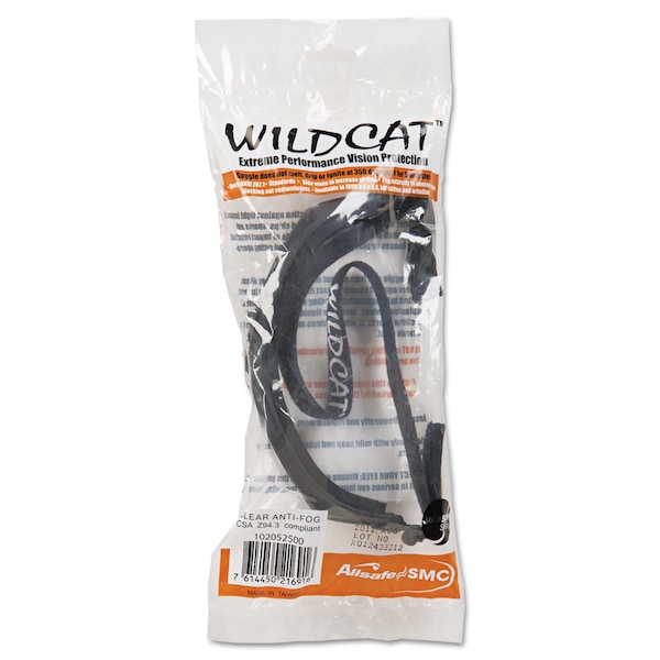 Kleenguard V80 WildCat Safety Goggles, Black Frame, Clear Lens - 20525