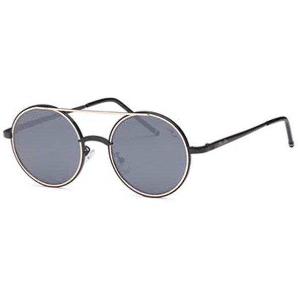 Balcony Beyond Punk Rock Round Style Sunglasses Black - BA1255349